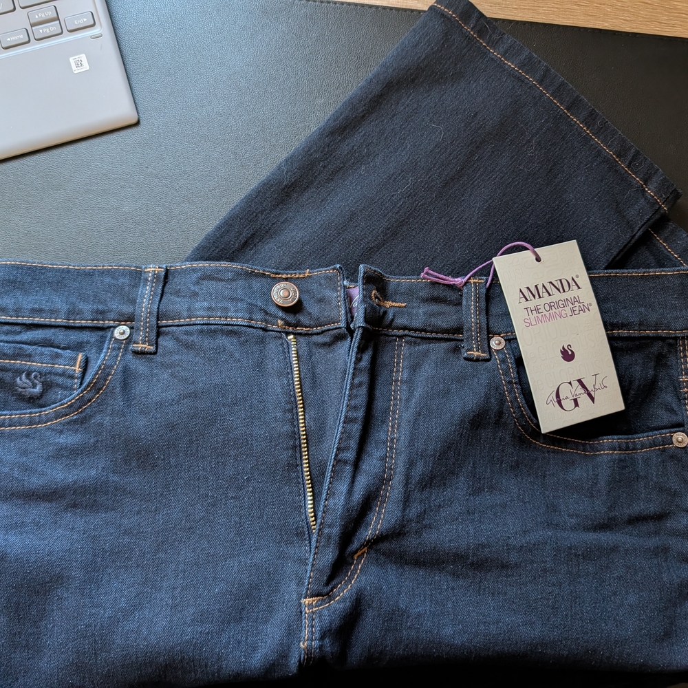 Gloria Vanderbilt Amanda Straight Leg Jeans - Deep Indigo